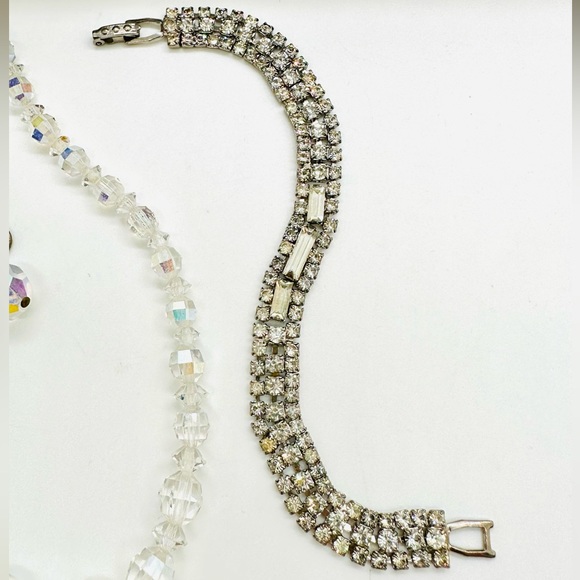 Vintage Deco Crystal Rhinestone Bracelet Lot - Picture 7 of 11